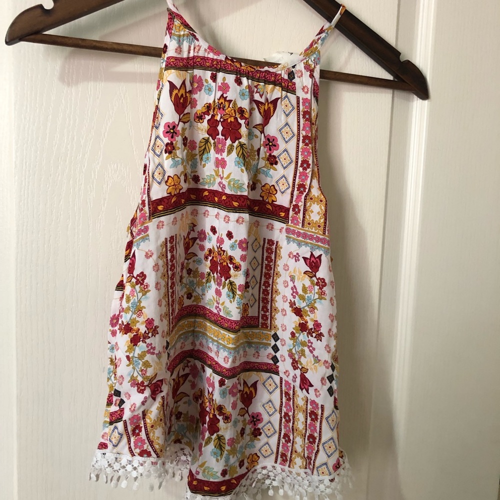 High neck bandana tank top